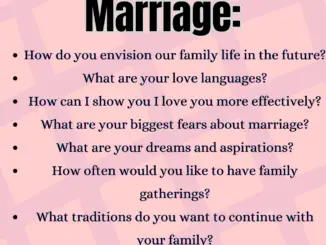 Questions About Marriage